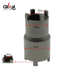 Glixal 20 & 24mm Clutch Lock Nut Removal Tool, Oil Spinner Nut Spanner, Motorcycle Engine Mount Nut Wrench Repair Tool
