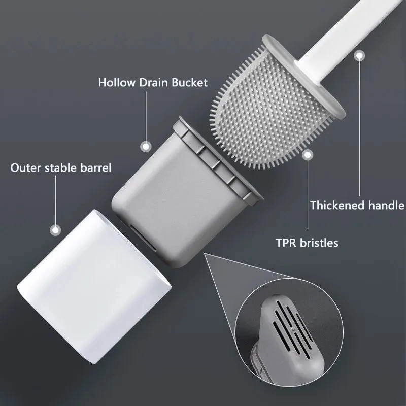 Bàn Chải Vệ Sinh Sên Wc Bụi Chổi Vệ Sinh Không Chết Vệ Sinh Bàn Chải Cọ Rửa Làm Sạch Đầu Dẹp Mềm Mại Lông Bàn Chải Có Giá Đỡ