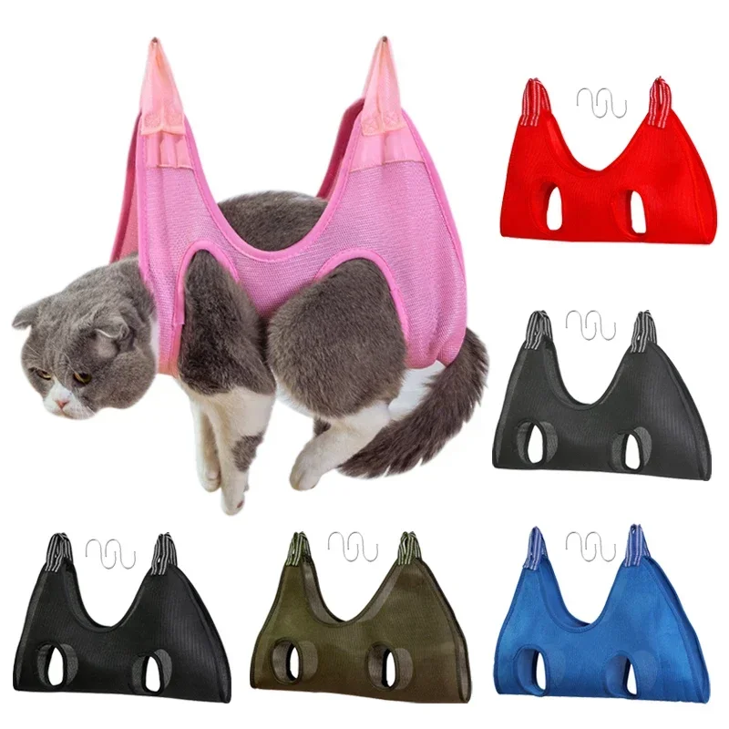 Cat Grooming Hammock Pet Nail Cutting and Drying Hair Anti Scratch Bite Hammock Beauty Restraint Bag Pet Cat Dog Accessories