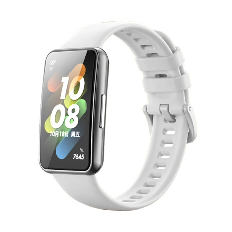 قابل للتعديل حلقة الرياضة الفرقة ساعة ذكية سيليكون حزام لهواوي باند 7 Sweatproof سوار حزام معصمه