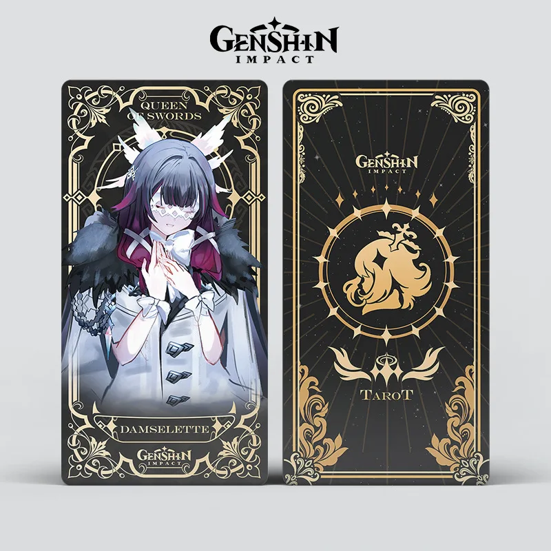 Game Genshin Impact Tarot Cards Poker Nahida Klee Zhongli Friends Gathering Leisure Entertainment Props Cosplay for Fans Gifts