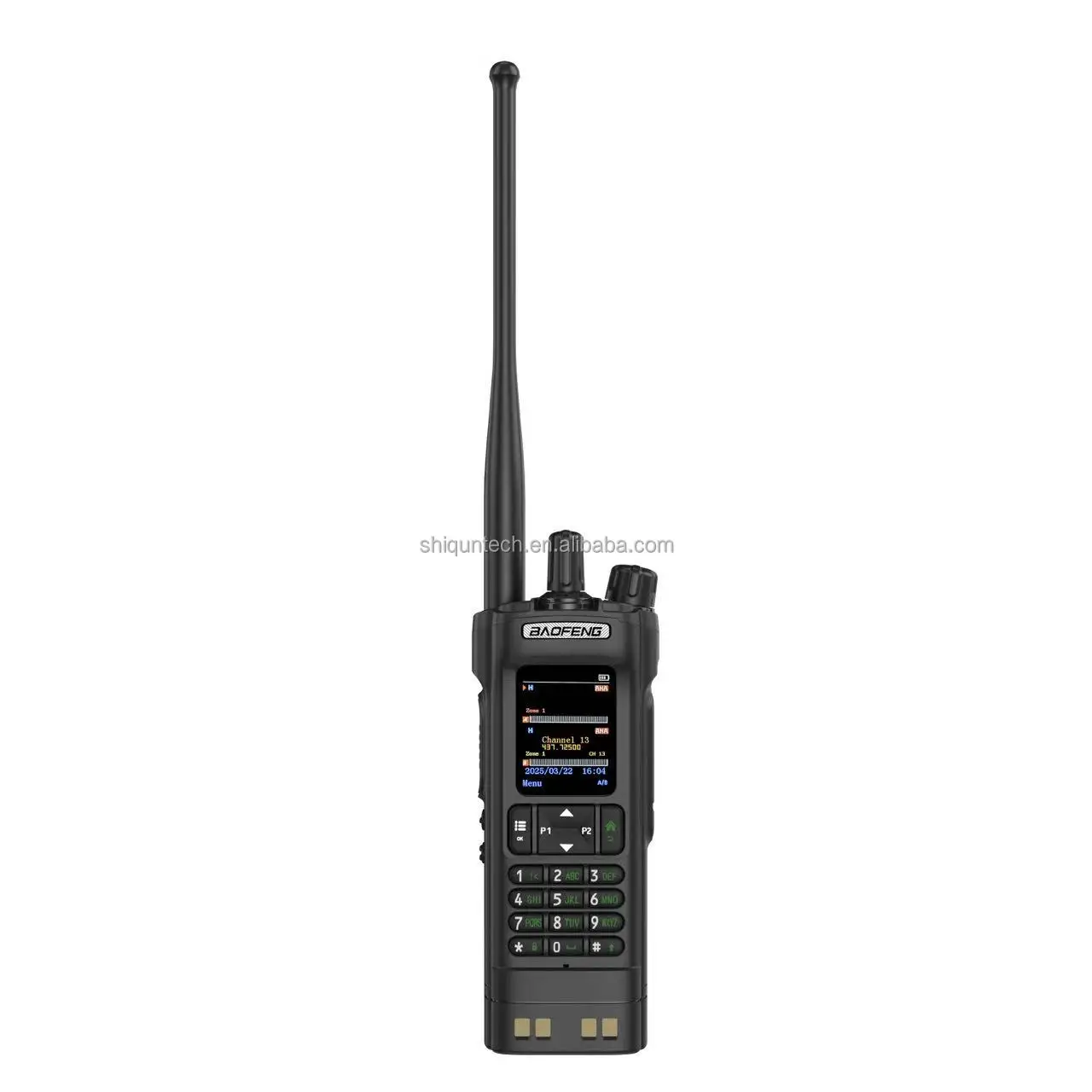 10W DMR DM-32UV Digital Intercom Global Positioning System APRS Dual Mode Analog TDMA Dual Slot AES256 Black Two-Way Radio Remot