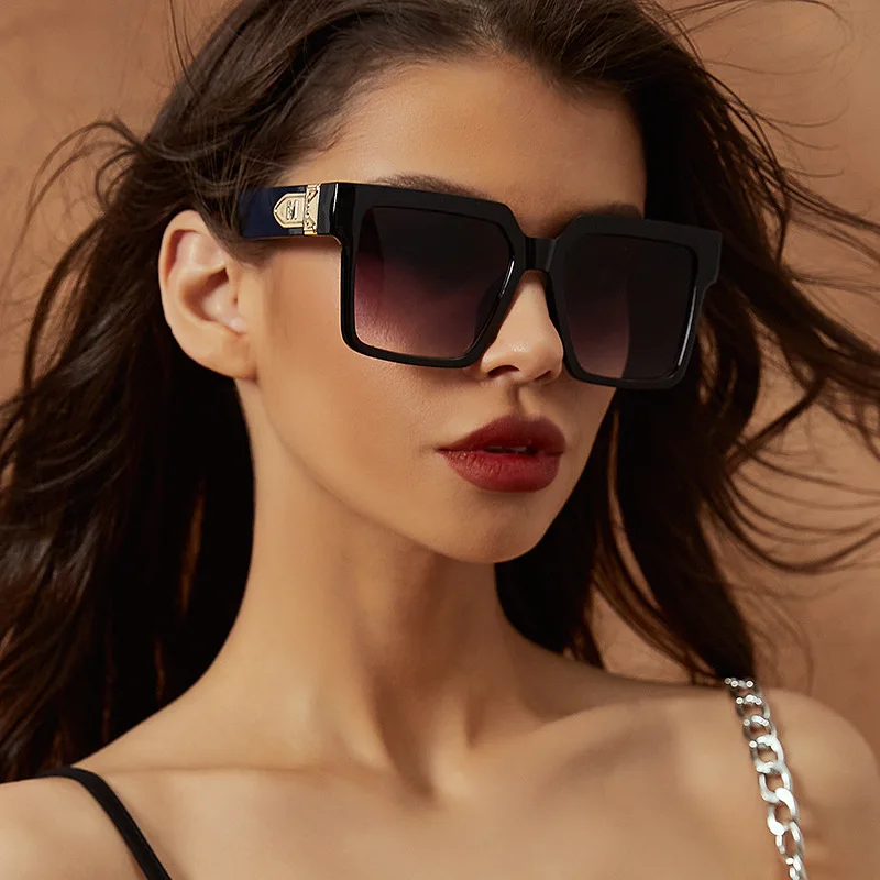 الرجعية الأسود ظلال النظارات الشمسية الفاخرة للرجال العلامة التجارية مصمم الشهيرة مربع UV400 نظارات شمسية الذكور الإناث النظارات النظارات 2025