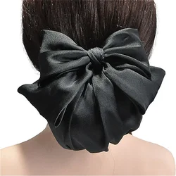 Hair Clip Big Bow Knot Mesh Art Cloth Pocket Pan Mesh Fragmented Short Hair Professional Head Flower Hairpin Hair Accessory