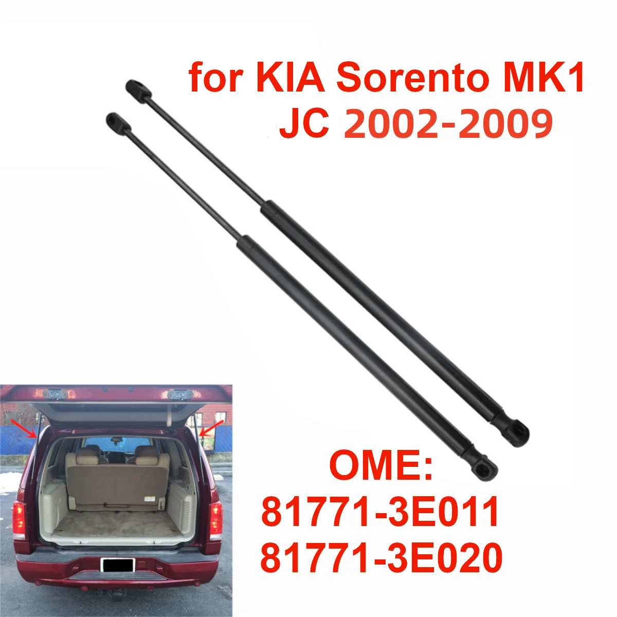 81771-3E020 Rear Tailgate Boot Lid Lift Support Strut Bar Shock Absorber Trunk Struts for Kia Sorento MK1 JC 2002-2009