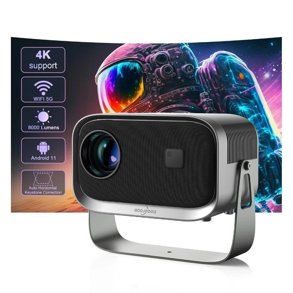 Projector 4K Android11.0 380 ANSI Native 1080P Wifi6 BT5.0  Home Cinema Outdoor Portable Projector