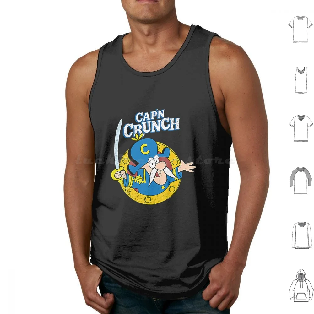 Vintage Crunch Cereal T-Shirt Tank Tops Print Cotton Cereal Breakfast Breakfast Cereal Cereal Box Coffee Food I