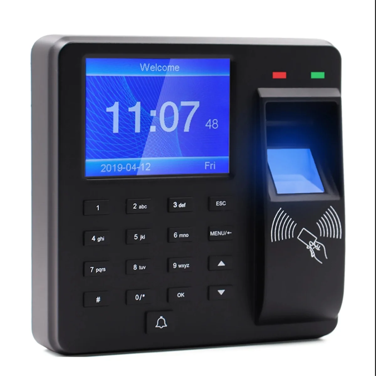 Access Control Attendance Machine Fingerprint/Password/ID Card Identification with 2.4-Inch Screen Employee Recorder