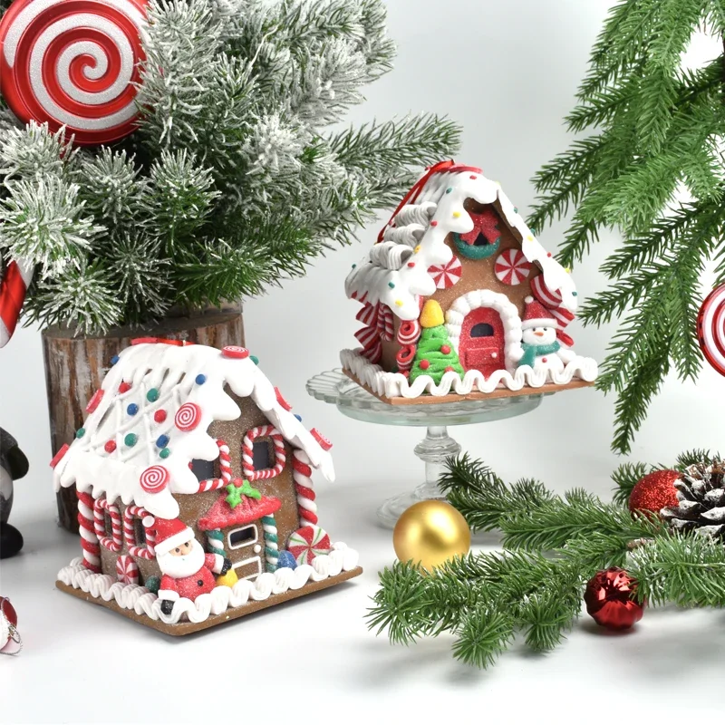 

Christmas decorations bread soil candy house ornaments ornaments gingerbread house color cake house gift window decoration