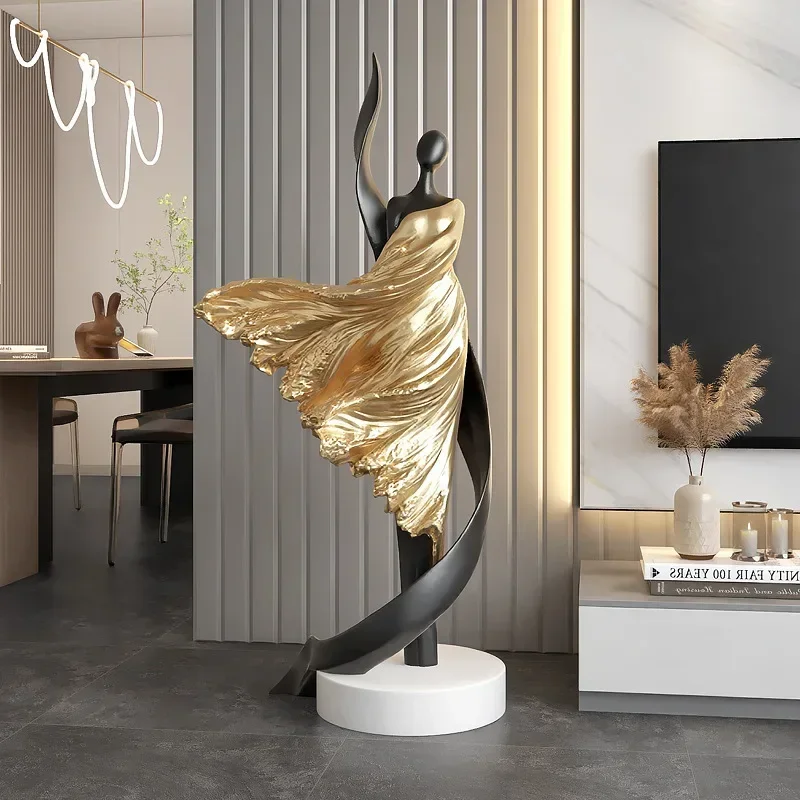 

Light luxury figure art floor decoration