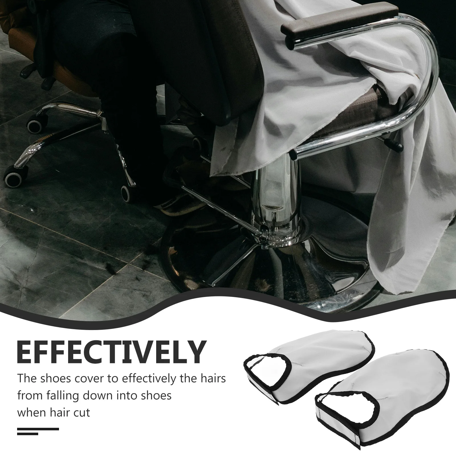 

Large Size Light Gray Haircut Shoe Covers Breathable Anti Fog Cloth Material Protective Shoes Cover For Hairdressers Waterproof