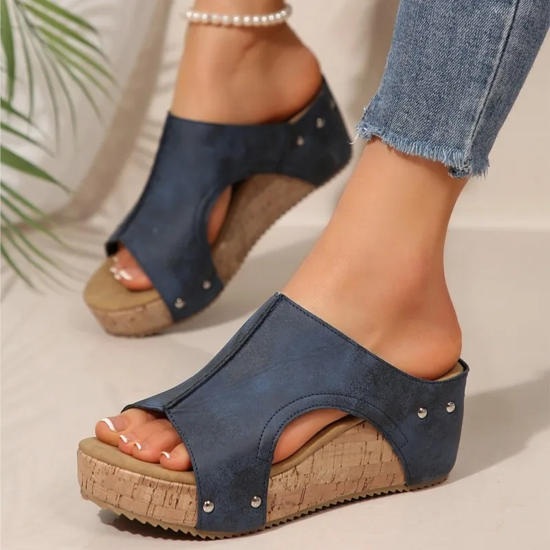 Fashion Woman Summer Shoes Sandals Wedge Sandal For Women Elegant Women's Sandals Slide Huaraches Female Women Heels Footwear image 4