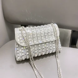 Rhinestones Evening Clutch Bag Purses And Handbag Luxury Designer Shoulder Bag Shiny Crystal Clutch Purse Woman's Bag