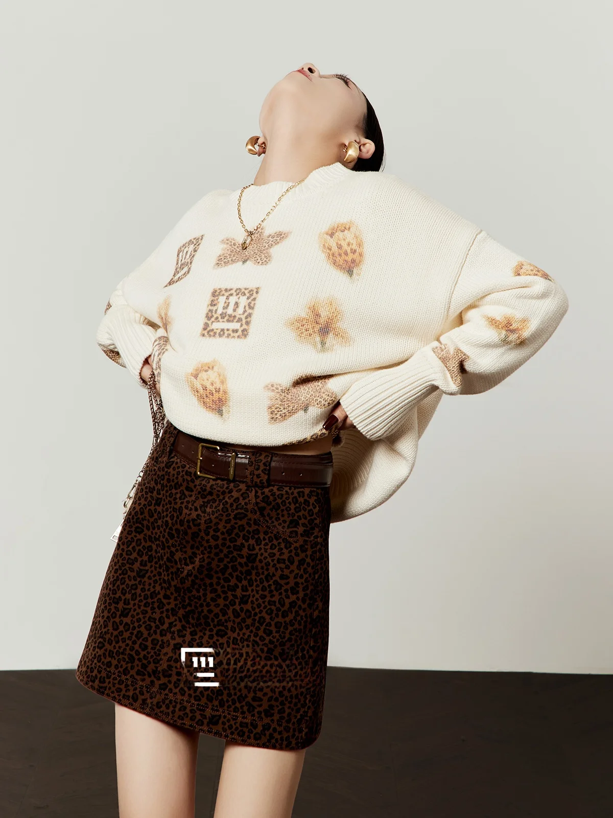 

Новый женский вязаный свитер свободного кроя Palm White, повседневный, весенний, модный, из трикотажа