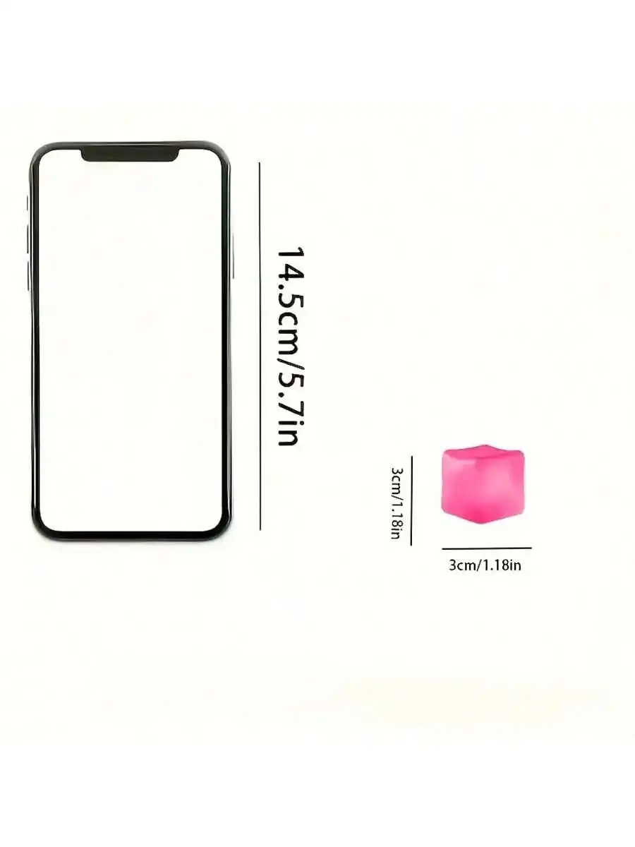 1個/3個 大人用ストレス解消スクイーズおもちゃ - 氷の形、ピンク/パープル/ブルー入り、感覚フィジェット、ランダムカラー