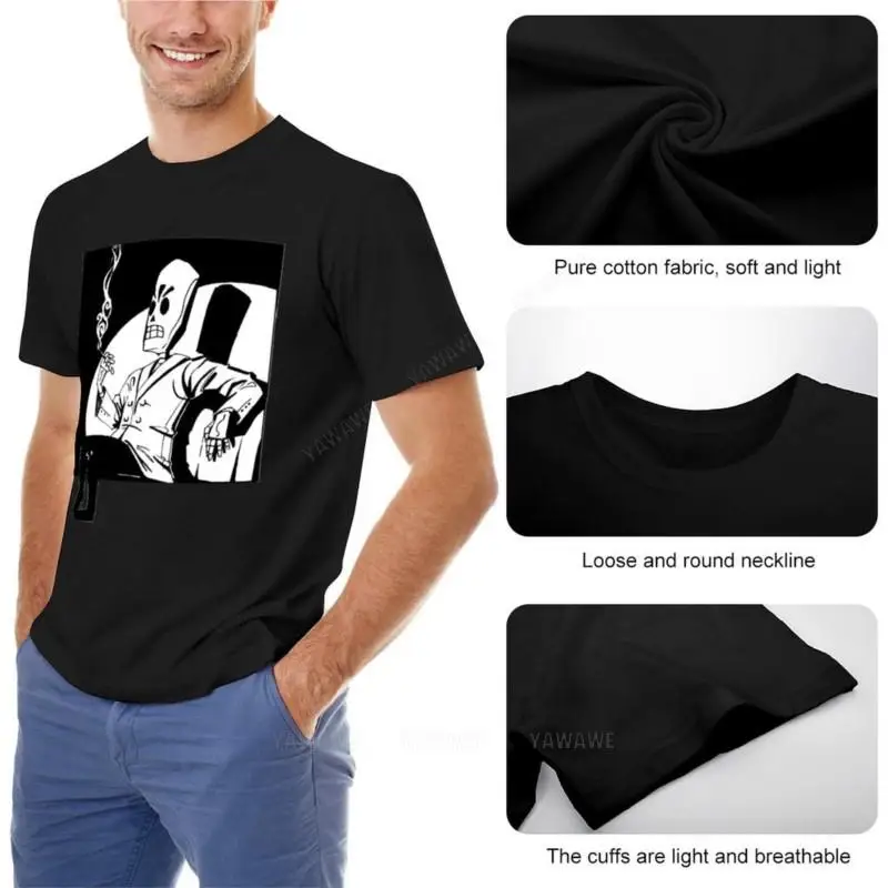 man summer for boys Grim Fandango boys animal print shirt oversized t shirts t shirts for men pack new men cotton tshirt image 2