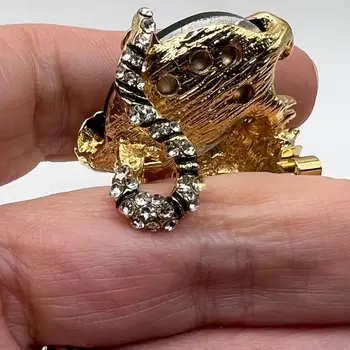 女士新款可愛水晶老虎胸針,男女皆宜的時尚動物水鑽老虎胸針,適合派對、辦公場合佩戴,可作胸針或珠寶禮品。 8 最佳銷售 老虎胸針 - №4