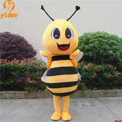 Cute Bee Mascot Costume Adult Animation Honeybee Cosplay Mascots Suits Performance Outfits activities Carnival Halloween Dress
