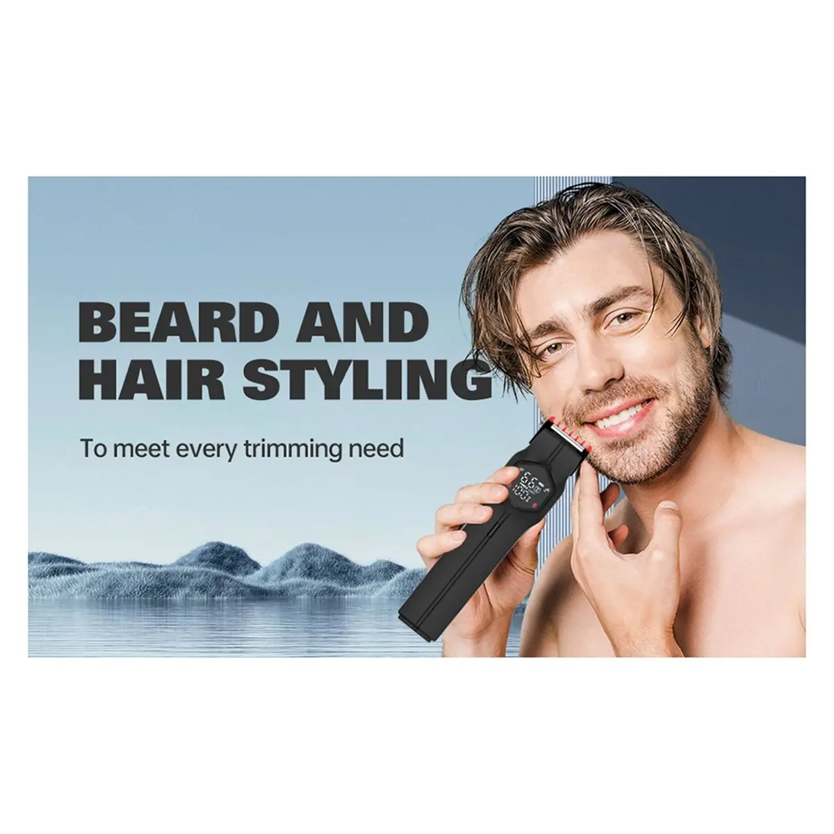 

(A61K) Men Multi-Function Hair Clipper with Magnetic Attachments 5-in-1 Waterproof Electric Trimmer Set with Nose Hair Trimmer