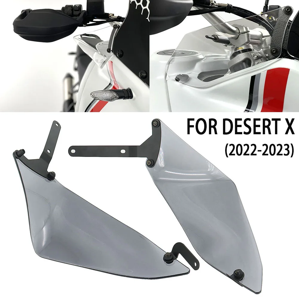 New Motorcycle Side Wind Deflector Front Windshield Windscreen Ventilation Panels For Ducati Desert X DesertX 2022 2023