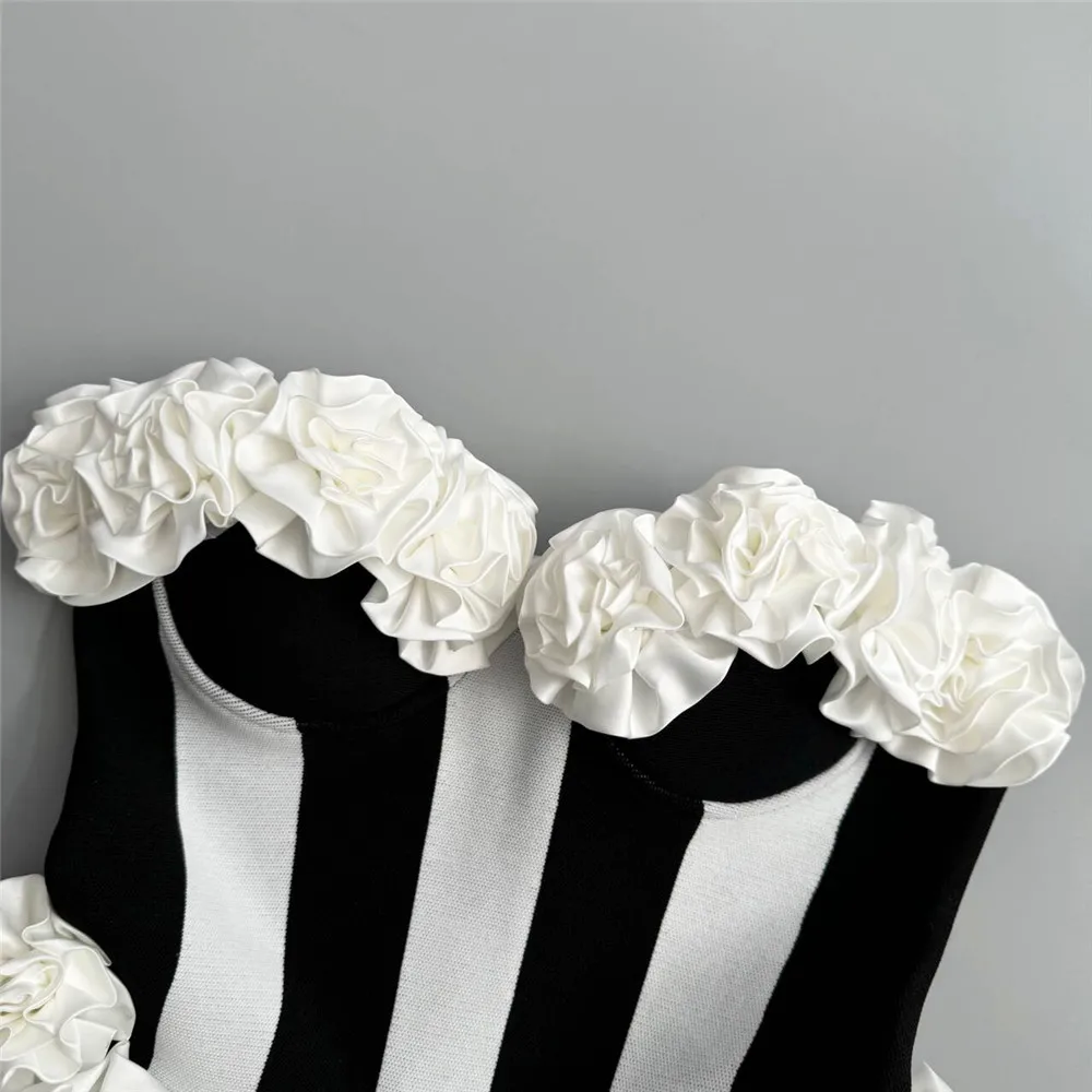 2025 New Arrival Strapless Bandage Dress Women Patchwork Clothes Evening Party Elegant Mini Dresses