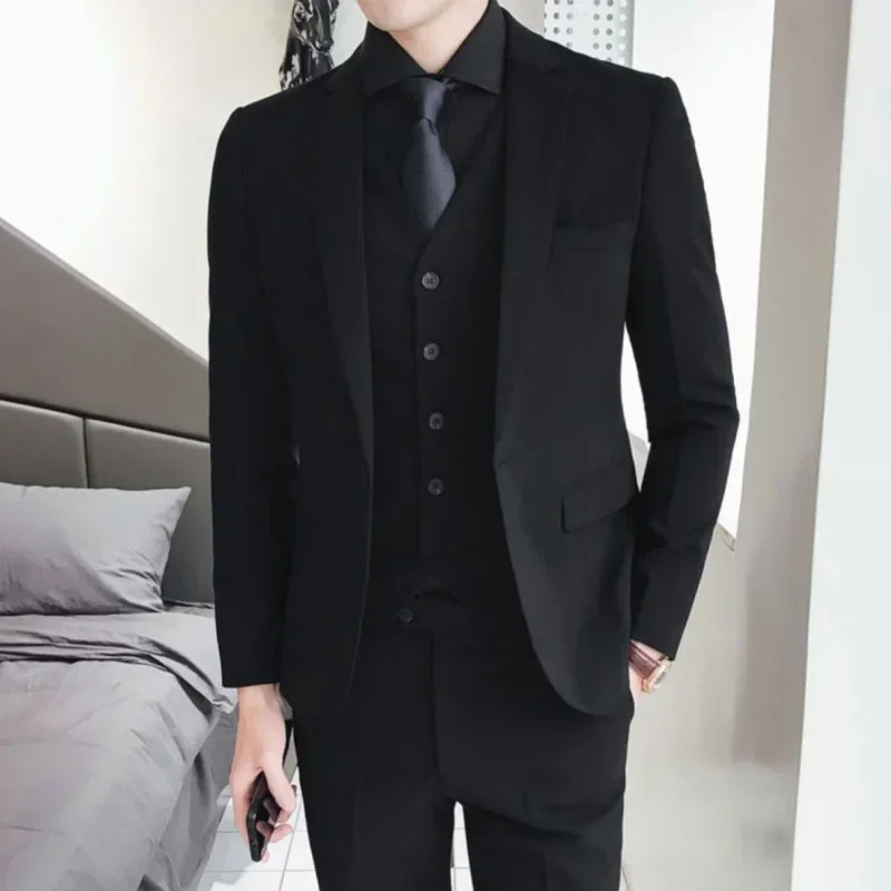 الدعاوى S-8XL أزياء رجالية (سترة + سترة + بنطلون) رجل زفاف الأعمال مقابلة احترافية كاملة بدلة رسمية غير رسمية #1