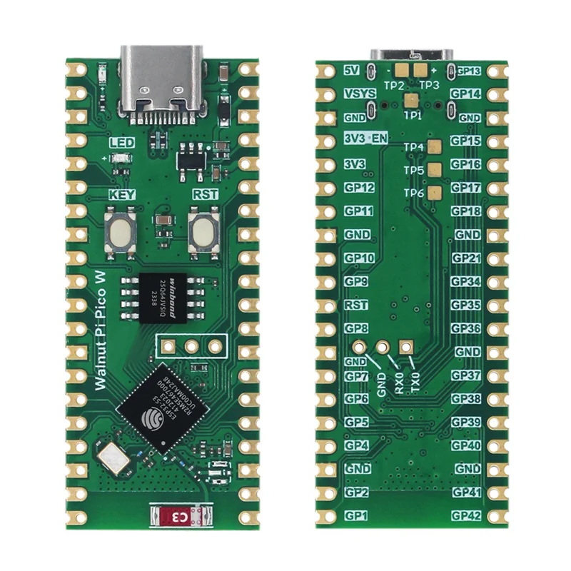 ที่มีประสิทธิภาพ 1 ชิ้นสําหรับวอลนัท Pi Picow Espressif ESP32-S3 Development Board 2.4G Wifi 802.11 B/G/N บลูทูธ 5 PCB สําหรับ Raspberry