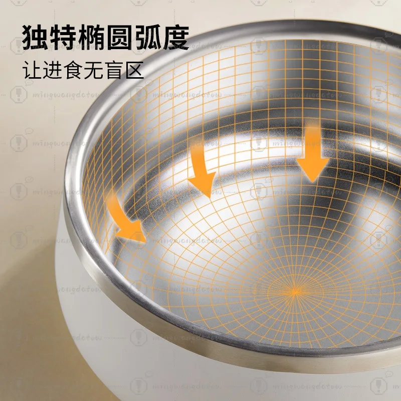 Double Layer Stainless Steel Pet Bowls for Dogs Cats, Non-Slip Unbreakable Food Water Feeder view 4