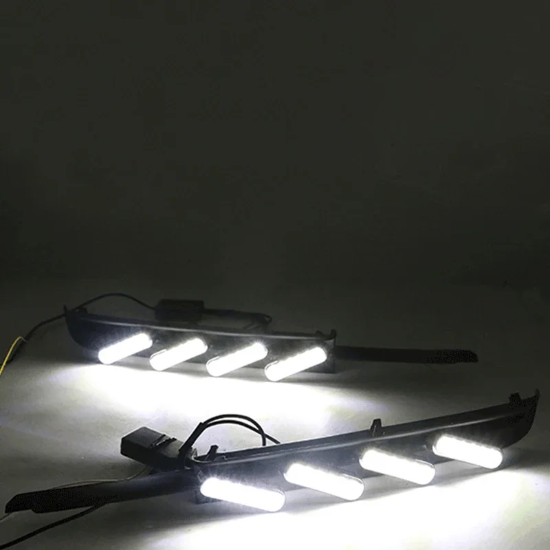 1Pair DRL For Toyota MARK X REIZ 2004 2005 2006 2007 2008 2009 LED DRL Daytime Running Light With Turn Signal Fog Lamp