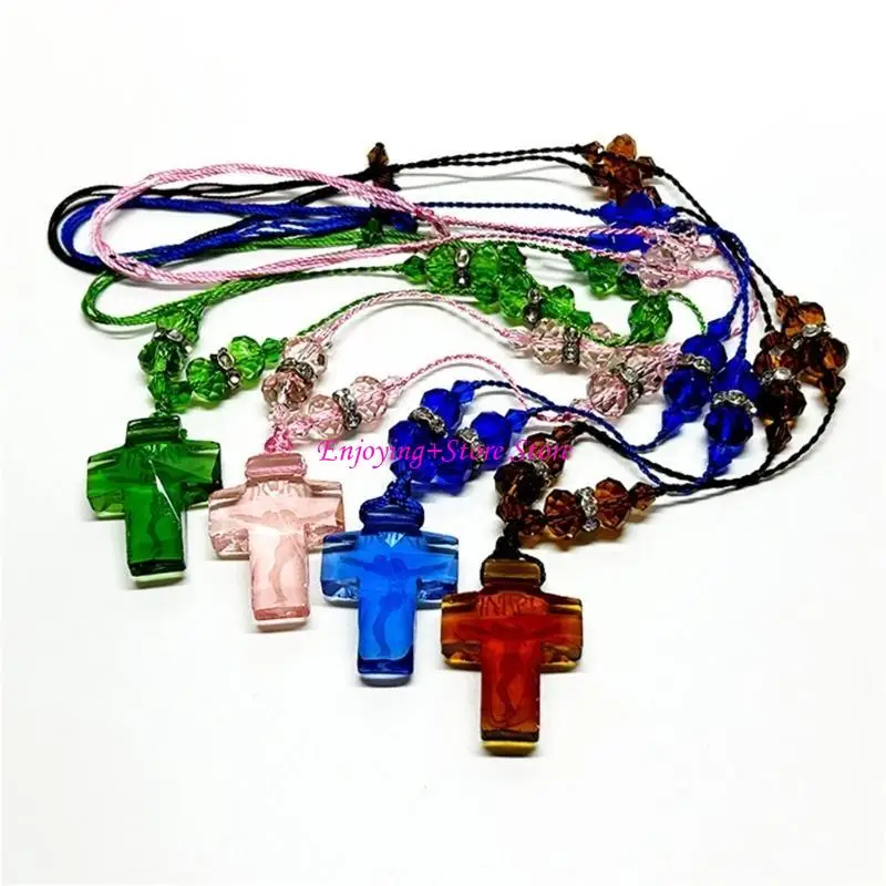 G6DA Collier chapelier à perles cristal multiples