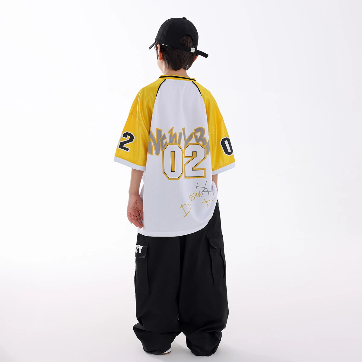 Hiphop Pak Jazzdans Jongens Meisjes Streetwear Sport Print Top Broek Kinderen Oefenpak Street Dance Stadiumkostuums DN20531