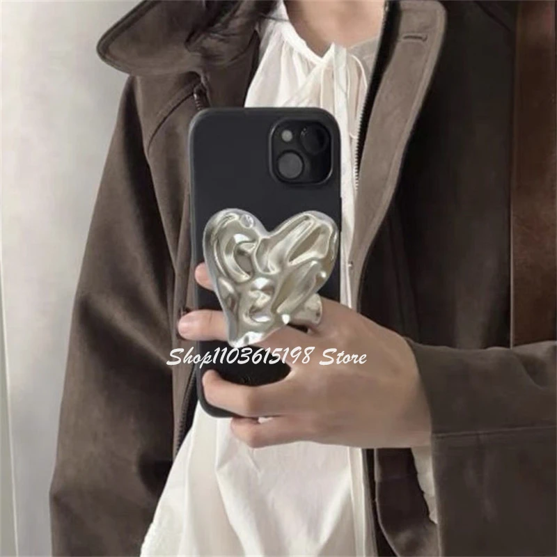 INS coreano lindo amor corazón teléfono Griptok soporte para iPhone 16 Samsung accesorios universales para teléfono soporte para teléfono agarre Tok soporte