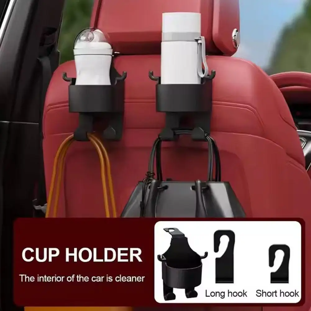 ABS Car Headrest Cup Holder Car Seat Headrest Hook Multipurpose Cup Organizer Clip For Phone Car Interior Tidy Accessories Z9L5