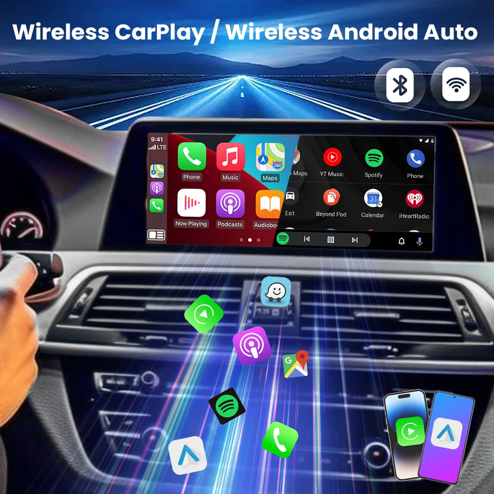 Wireless Carplay Adapter Android Auto 2in 1 Smart Dongle 2024 5G WIFI For iphone Android Phone For Volvo Benz Mg Kia Chery VW