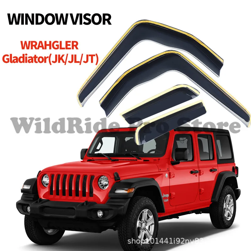 1 set For Jeep Wrangler Gladiator JK JL Flush Mount Window Visor