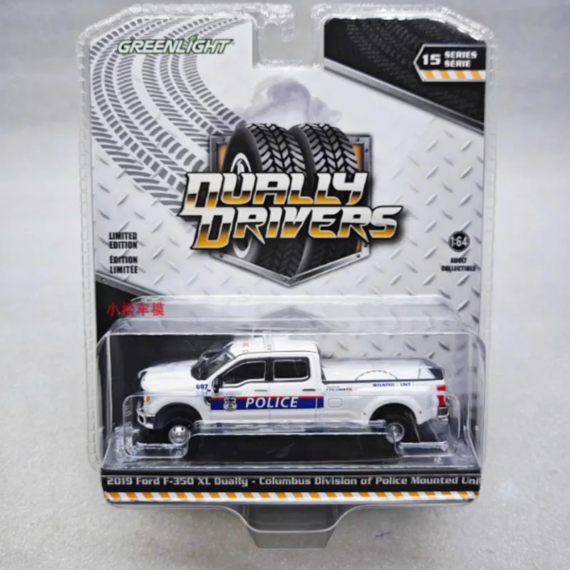 Greenlight Diecast Alloy 1:64 Scale 2019 Ford F-350 Dually Police Pickup Car Model Classics Adult Souvenir Gift Static Display