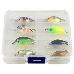 8pcs Trout Lures With Single Hooks 2.1g 3.6cm Floating Surface Wobbler Crankbait Fishing Lures Set For Lake River Creeks Fishing