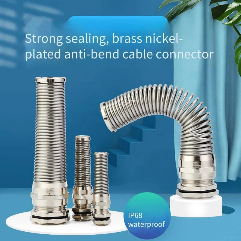 

Resistant Protective Connector Glen Head M-type Twist Fixed Waterproof Spring Cable Bending Resistant Metal Anti-bending