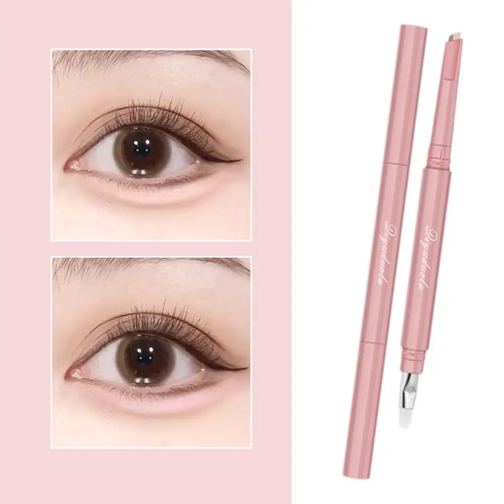 Double stylo ver à soie, façonnage d'un temps, résistant à l'eau, maquillage naturel longue durée, éclaircissant pour les yeux, résistant aux étourdies, B W6R6
