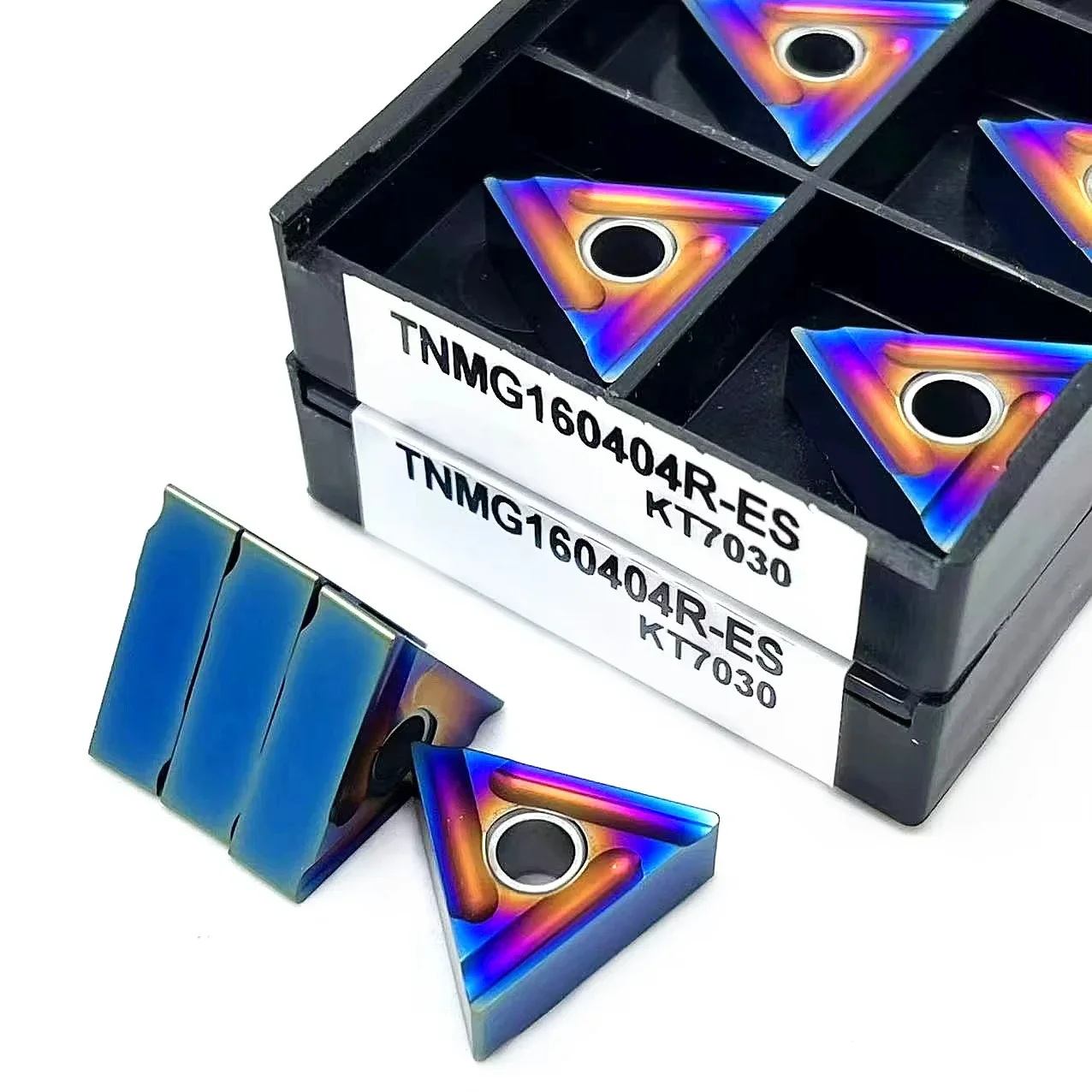 

10Pcs/Box TNMG160404/08R-S TNMG160404/08L-S Nano Blue Stainless Steel Hard Steel External Turning CNC Carbide Inserts