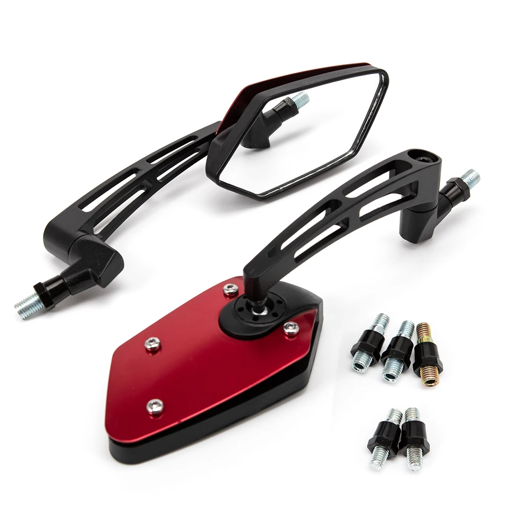 

EVOMOSA Black Carbon Blue Red Gold Silver Motorcycle Rearview Mirror Scooter E-Bike Rotatable HD Vision Side Mirrors 8mm 10mm