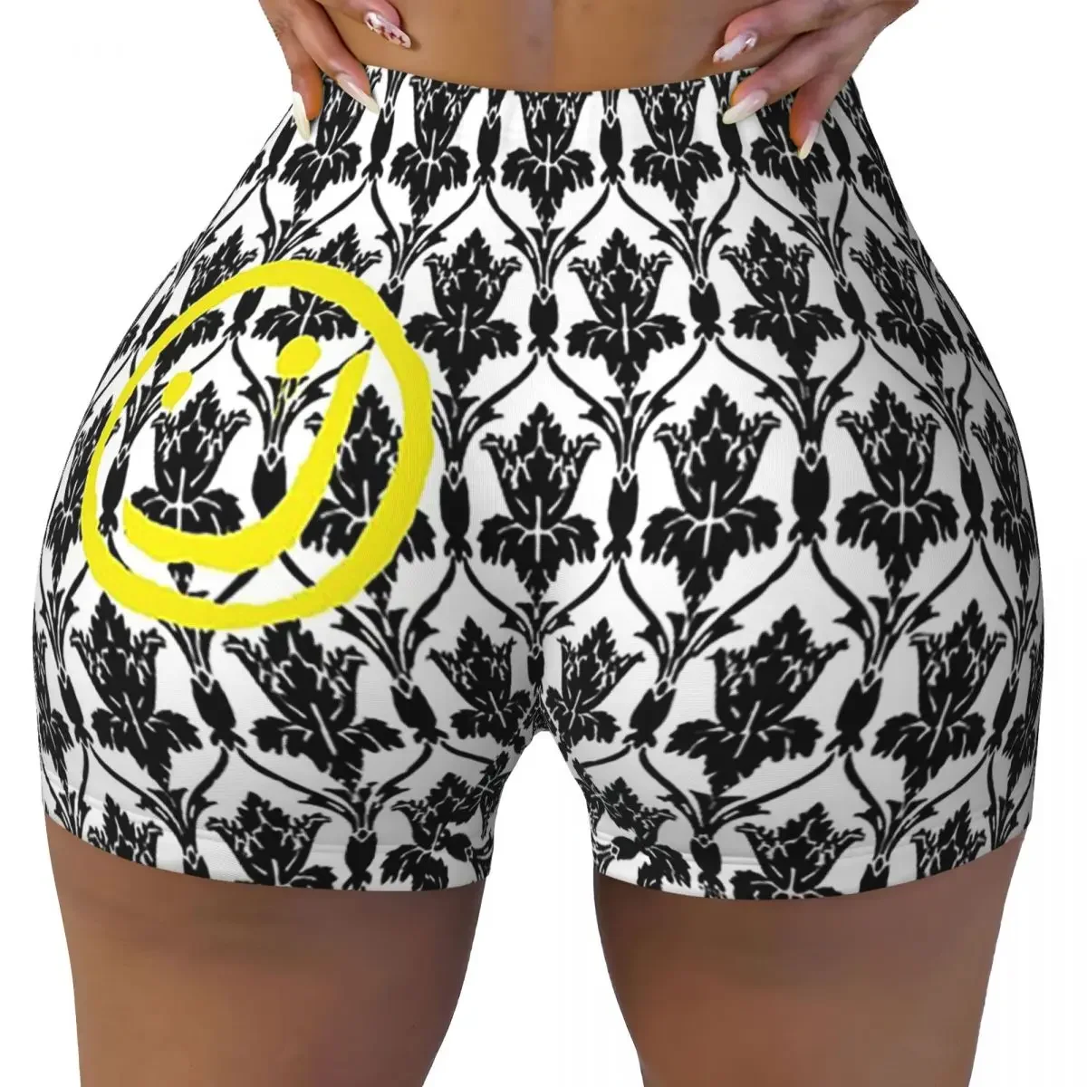 Custom Sherlock Wallpaper Design Women Gym Workout Running Shorts Athletic Volleyball Biker Yoga Shorts