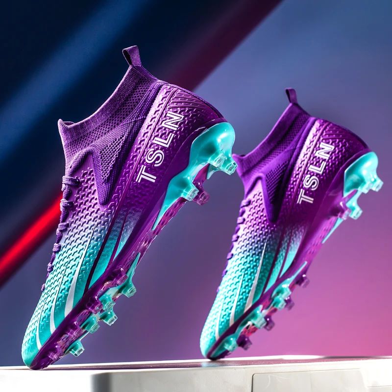 

Oversized High Ankle Long Spike Soccer Cleats, Wear Resistant & Shockproof, Stable Grip For Daily Lawn Football Sports