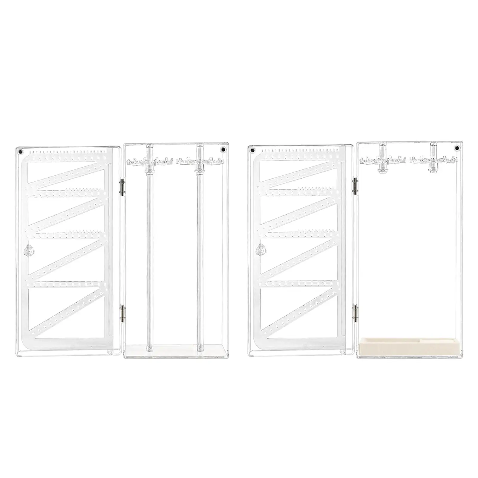 

Акриловый держатель для ожерелья, подставка-органайзер, модный органайзер с 24-крючками, вращающееся вращение