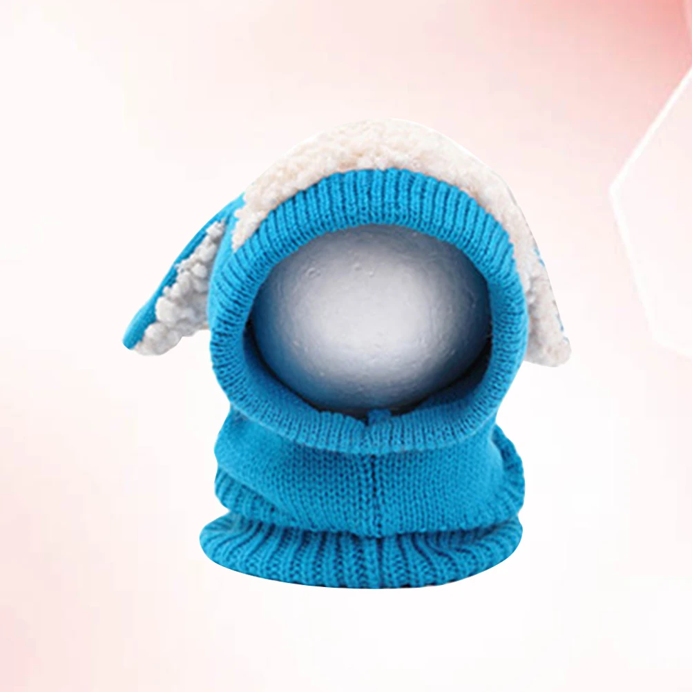 

Winter Baby Kids Warm Knitted Coif Hood Scarf Cap For 6-36 Months Boys Girls Sheep Pattern Caps Children