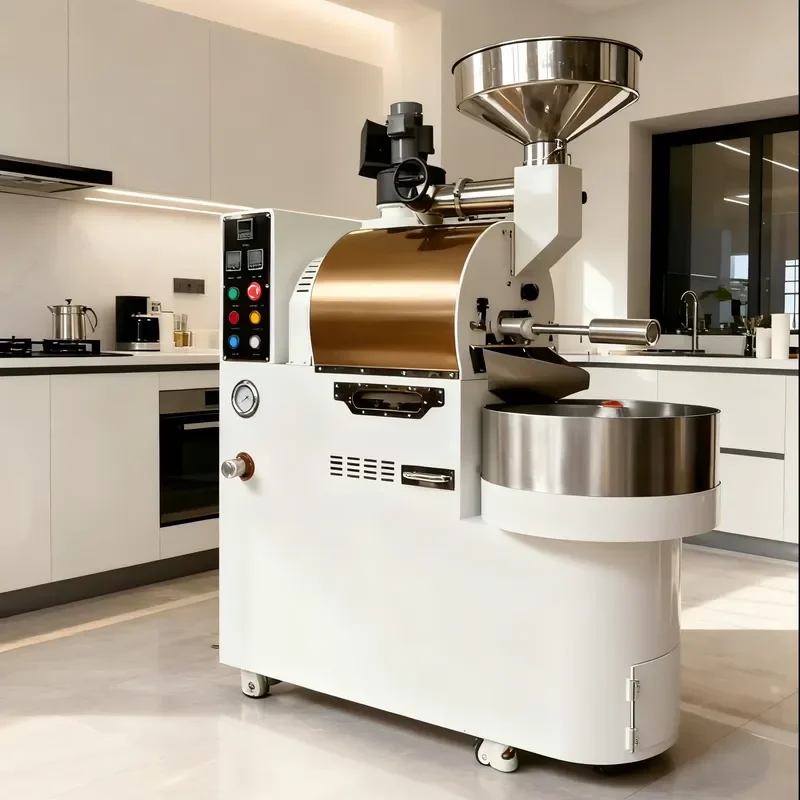 Custom Logo Service Half Air Small Coffee Roaster 1KG 2KG 3KG 6KG 10KG Household Coffee Roasting Machine