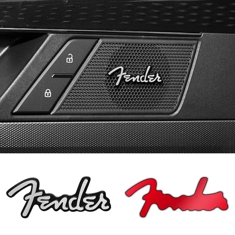 5pcs/10pcs high-quality Metal Fender logo car Hi-Fi Speaker audio Speaker stereo Emblem sticker Auto styling accessories