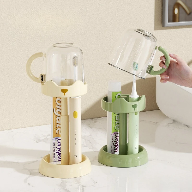 

Creative Adjustable Toothbrush Cup Holder, Household Simple Washing Cup Set, Student Dormitory Supplies Mouthwash Cup