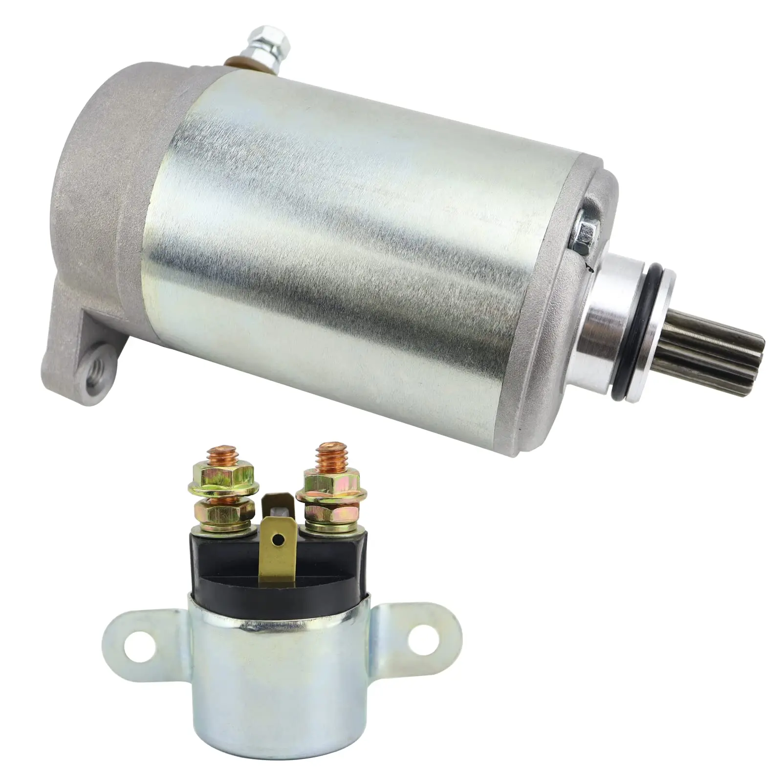 Starter Motor and Relay for Can-Am Commander 800 800R, Outlander Renegade 500 570 650 800R 850, 420684566 420684560, 420684562