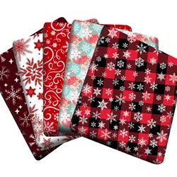 50x145cm natale neve Plaid tessuto di cotone panno cucito Quilting tessuti per Patchwork ricamo accessori fatti a mano fai da te